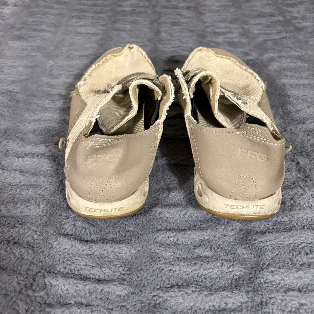 Columbia PFG Bahama Vent Loco II Mens 11 Tan Canvas Boat Shoes BM2724-265